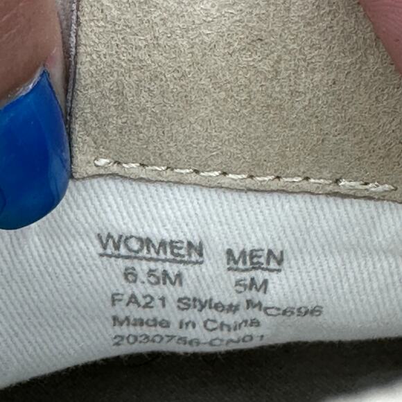 Madewell Court Leather Sneakers Cloudlift Lace Up Low Top Ivory Multi W6.5 M5 - Picture 7 of 8